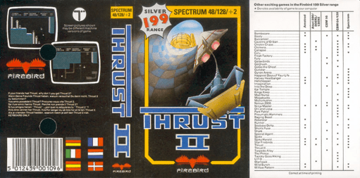 Thrust II box art for ZX Spectrum